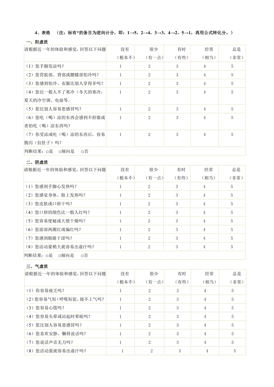 中医体质分类判定自测表.doc_第2页