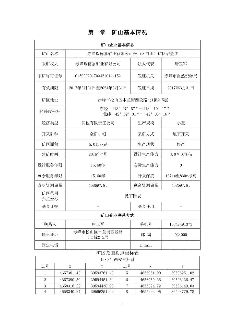 赤峰瑞德嘉矿业有限公司松山区白山吐矿区岩金矿2022年度矿山地质环境治理计划书.docx_第5页