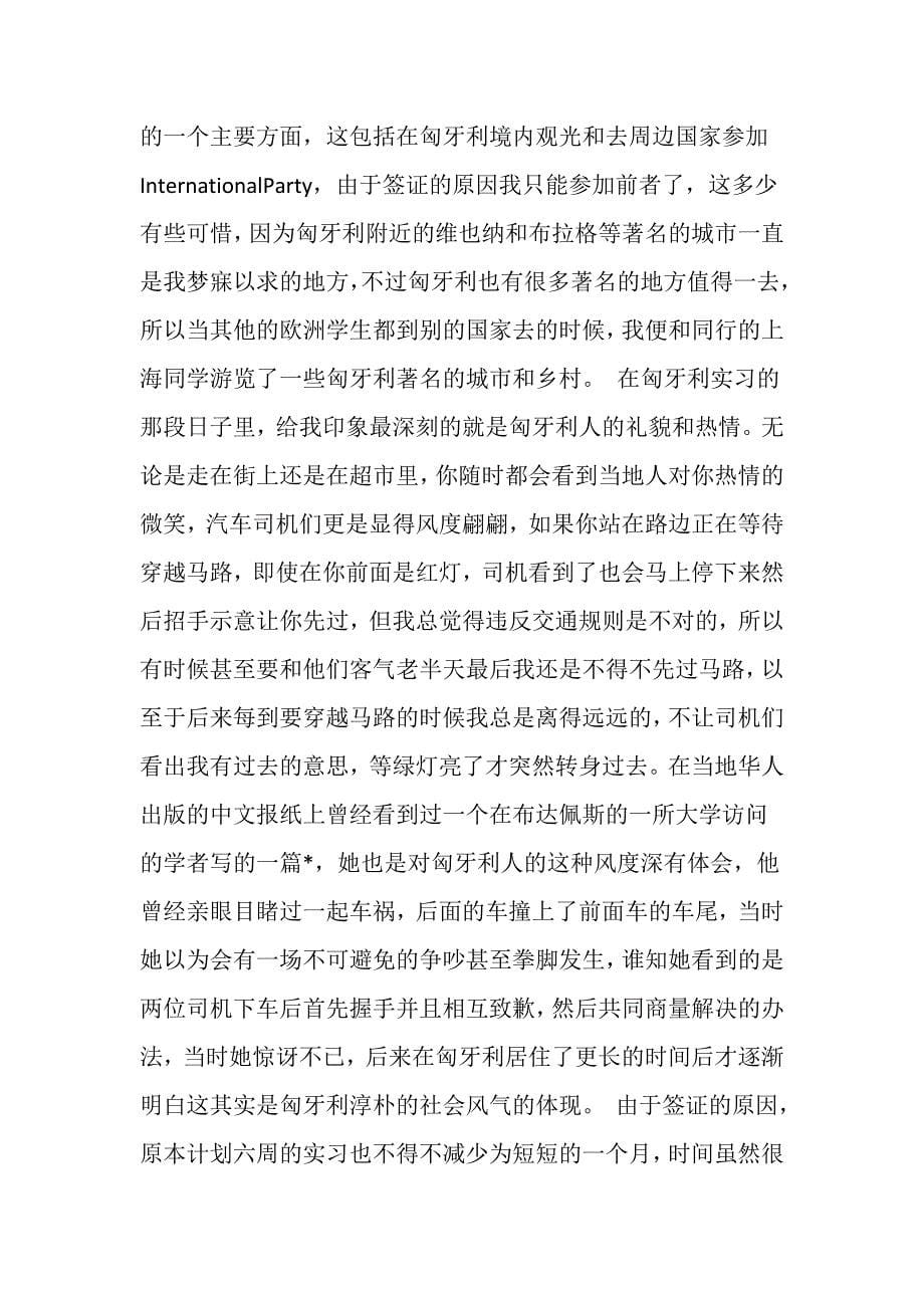 匈牙利实习总结--难忘的经历.doc_第5页