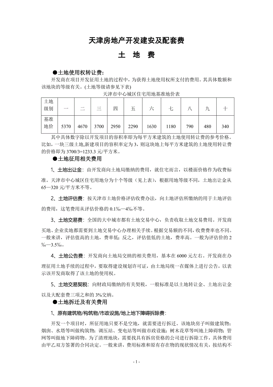 天津房地产开发建安及配套费.doc_第1页