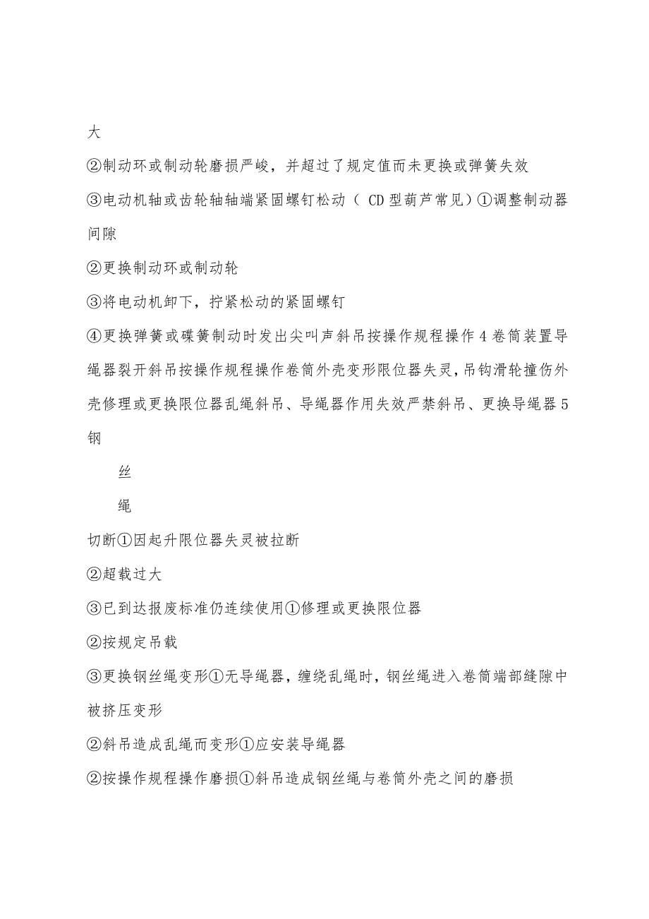 葫芦式起重机常见故障及排除方法.docx_第5页