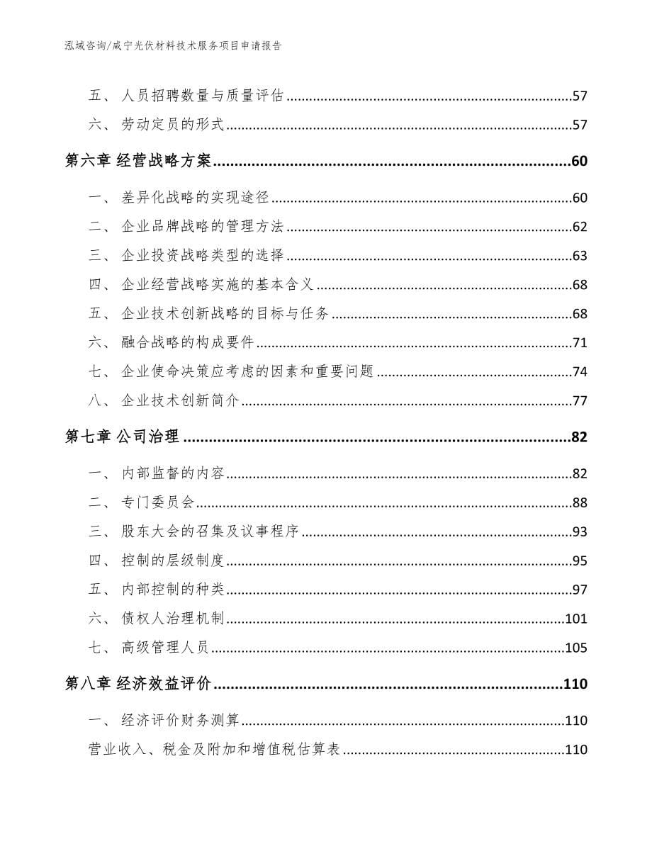 咸宁光伏材料技术服务项目申请报告【模板范文】_第5页