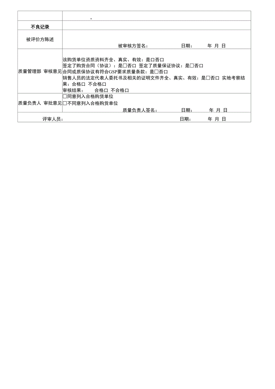 购货单位质量管理体系实地评价表_第3页