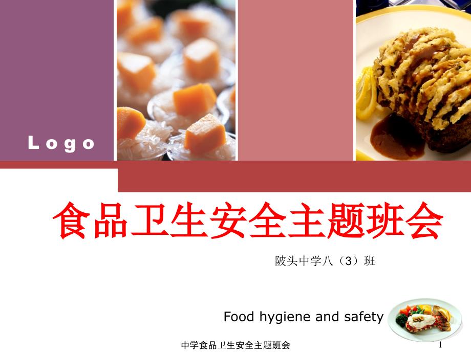 中学食品卫生安全主题班会课件_第1页
