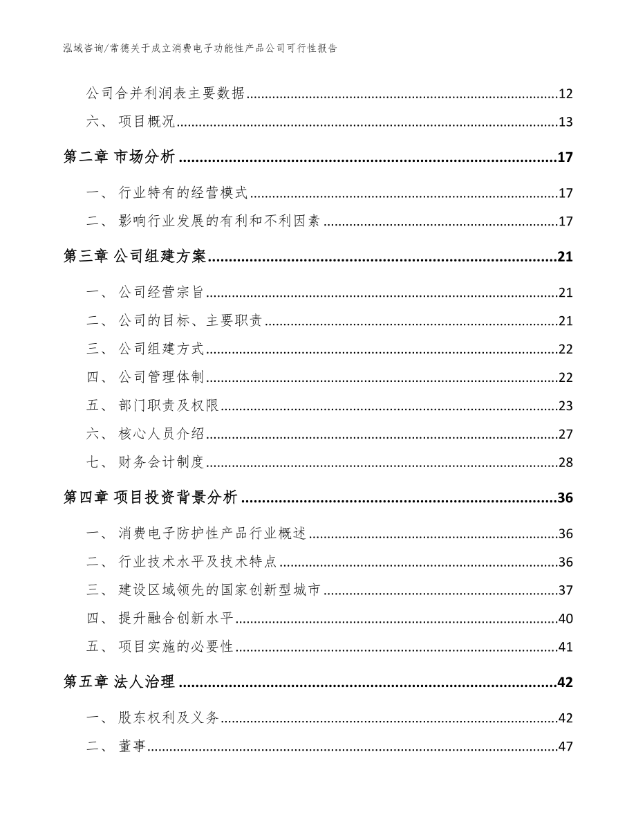 常德关于成立消费电子功能性产品公司可行性报告模板_第4页