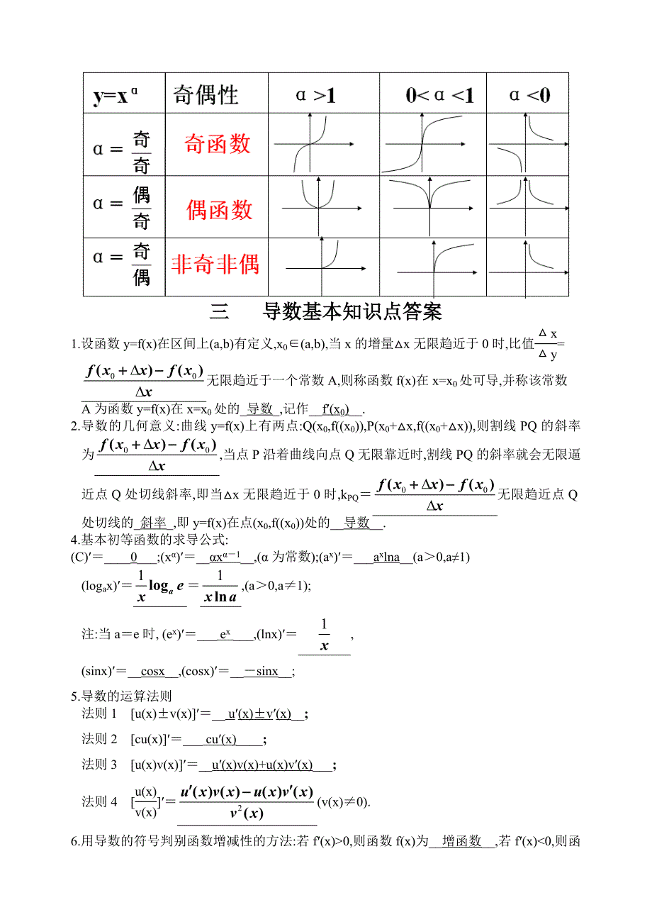 高三艺术生高中数学基本知识汇编含答案_第4页