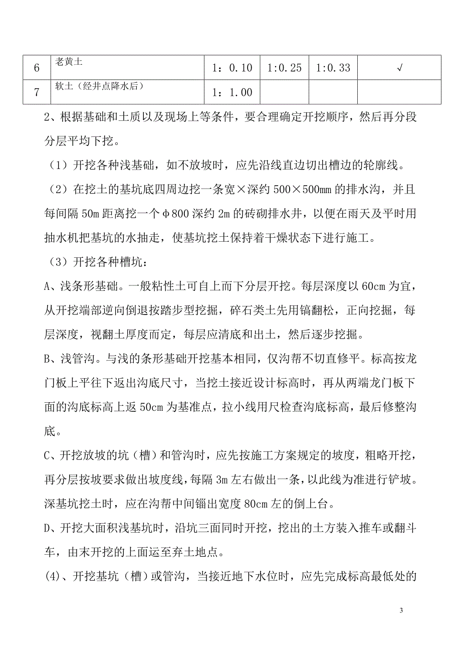 基础土方开挖及回填工程施工方案_第3页