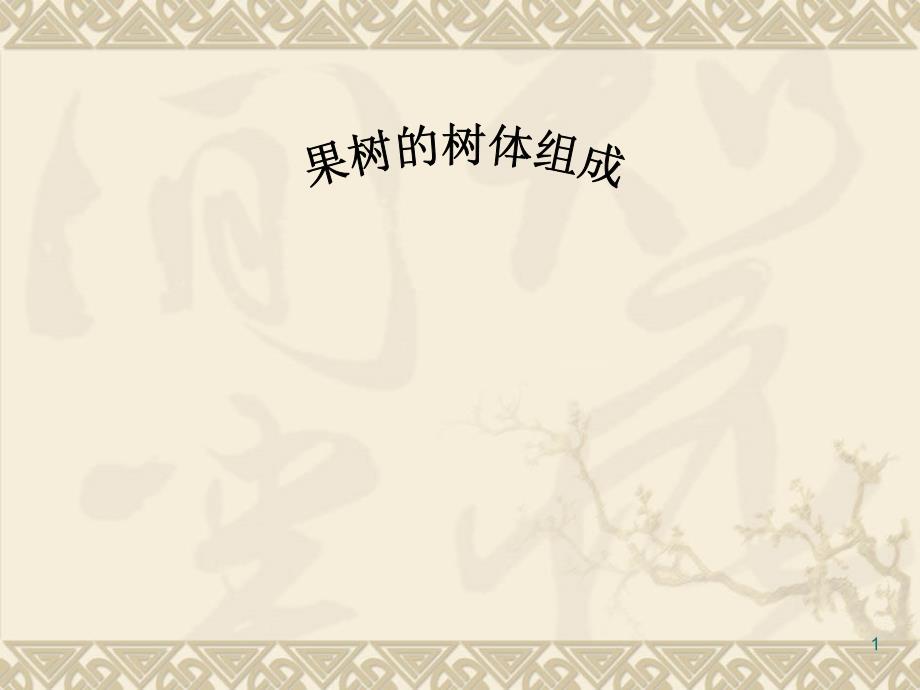 果树的树体组成课堂PPT_第1页