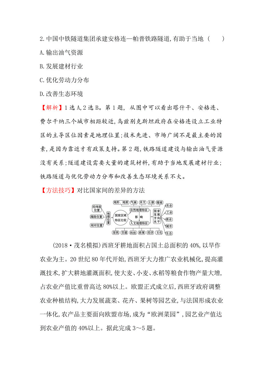 【精选】高三一轮复习地理人教版课时提升作业 三十七 12.2世界地理分区一 Word版含解析_第2页