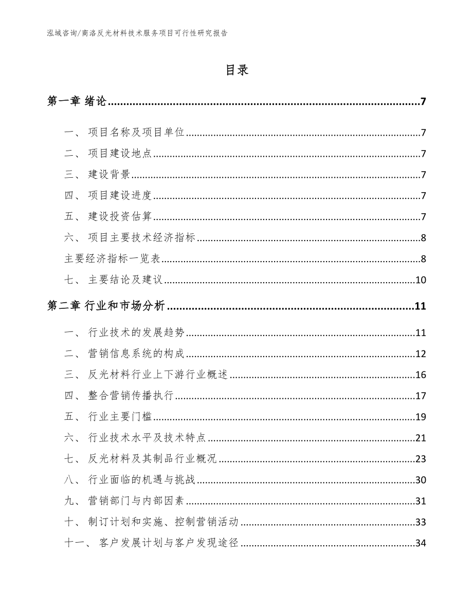 商洛反光材料技术服务项目可行性研究报告（范文参考）_第2页