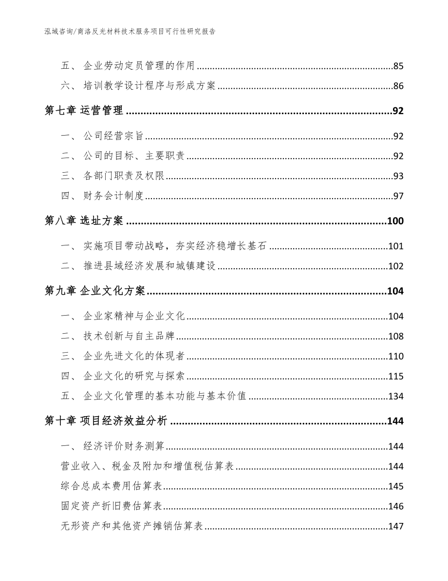 商洛反光材料技术服务项目可行性研究报告（范文参考）_第4页