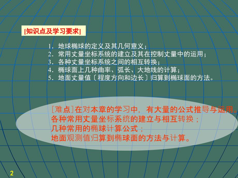 七章节椭球面上测量计算ppt课件_第2页