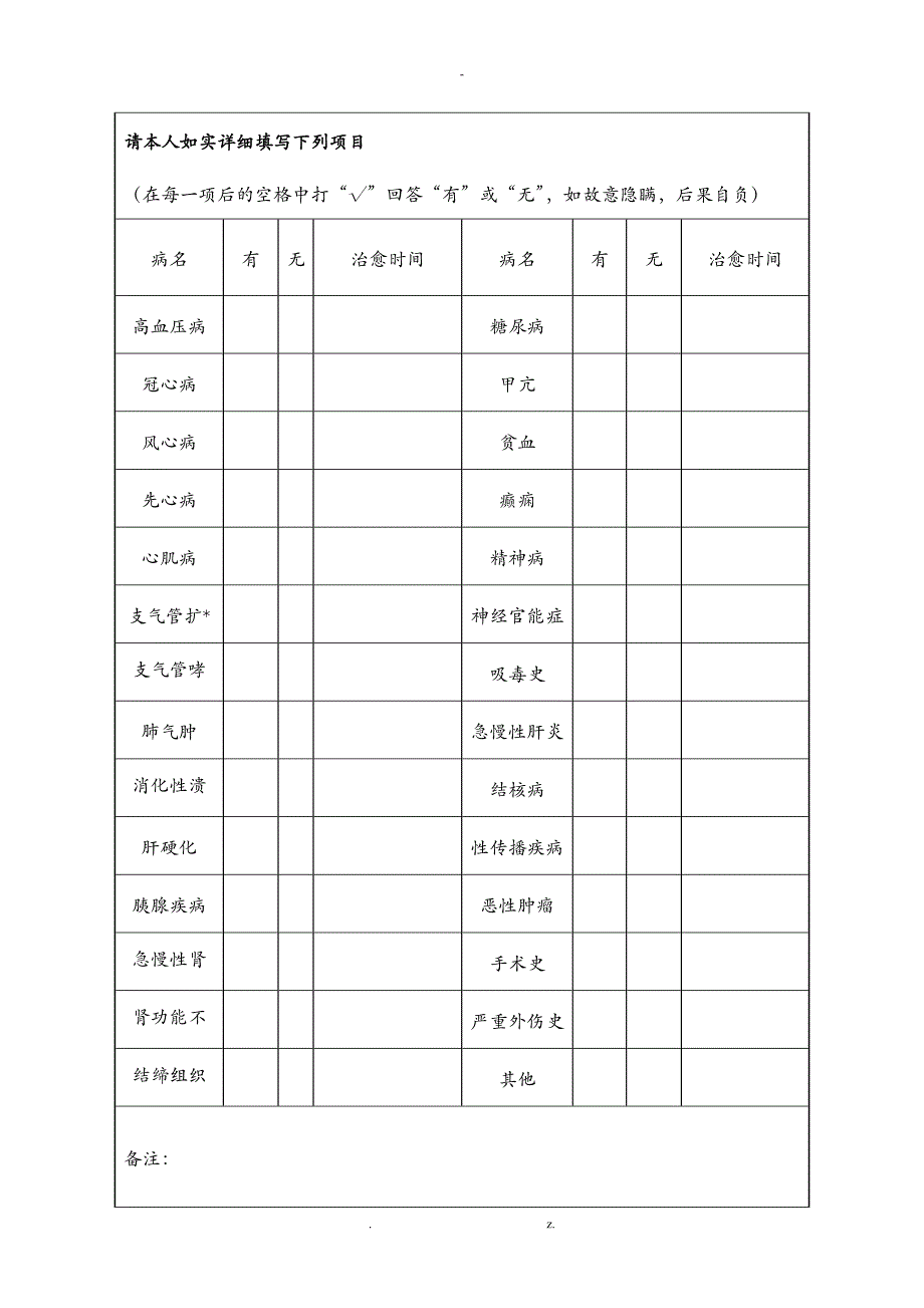 大学生体检表_第4页