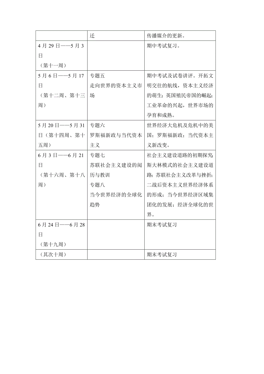 高一历史教学计划(必修2)_第3页