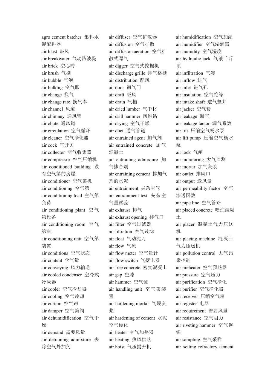 建筑学专业英语词汇汇总_第4页