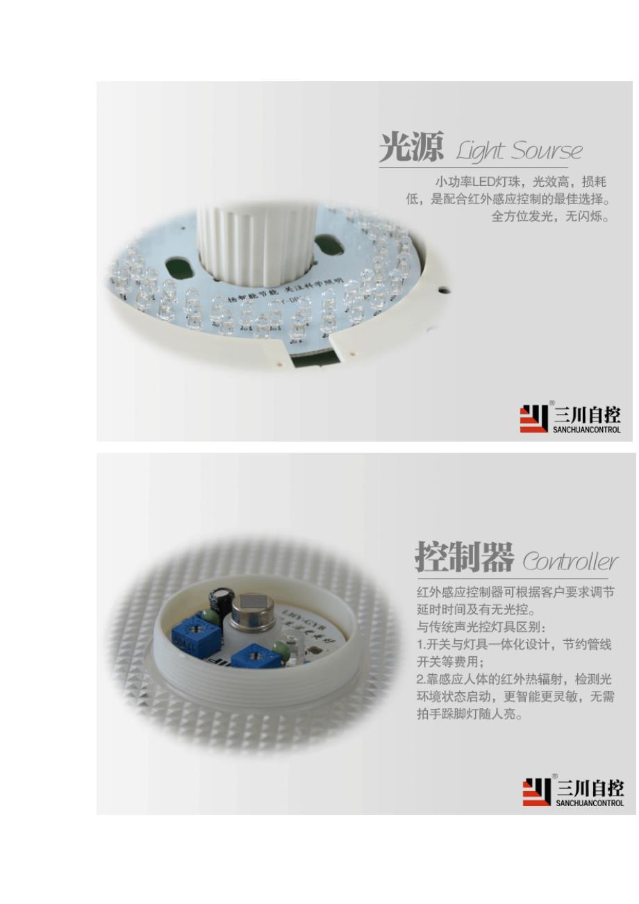 led红外感应灯led吸顶灯led灯4w-三川自控_第3页