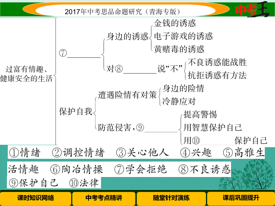 【精品】中考政治总复习 第一篇 教材知识梳理 第一单元 笑迎新生活 认识新自我（第2课时 过富有情趣、健康安全的生活）课件（可编辑）_第3页