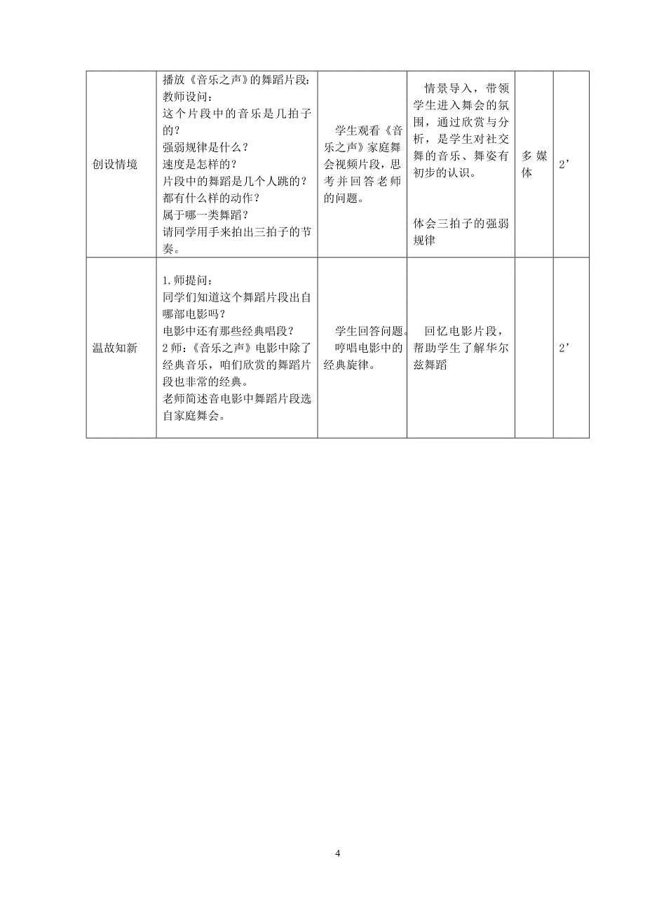 社交舞—华尔兹教学设计教学文档_第4页