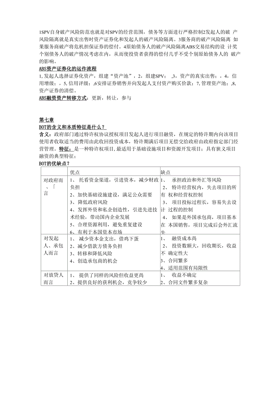 项目融资学简答题_第4页