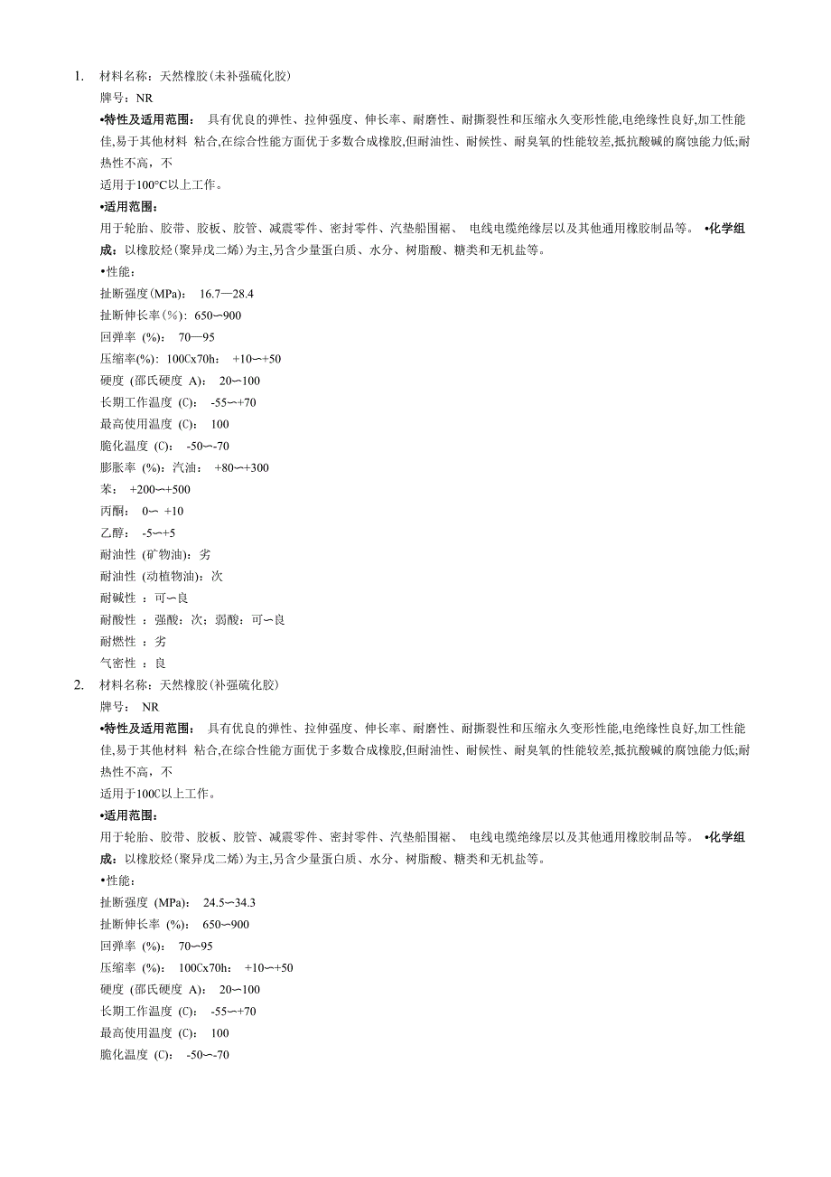 橡胶材料特性_第1页