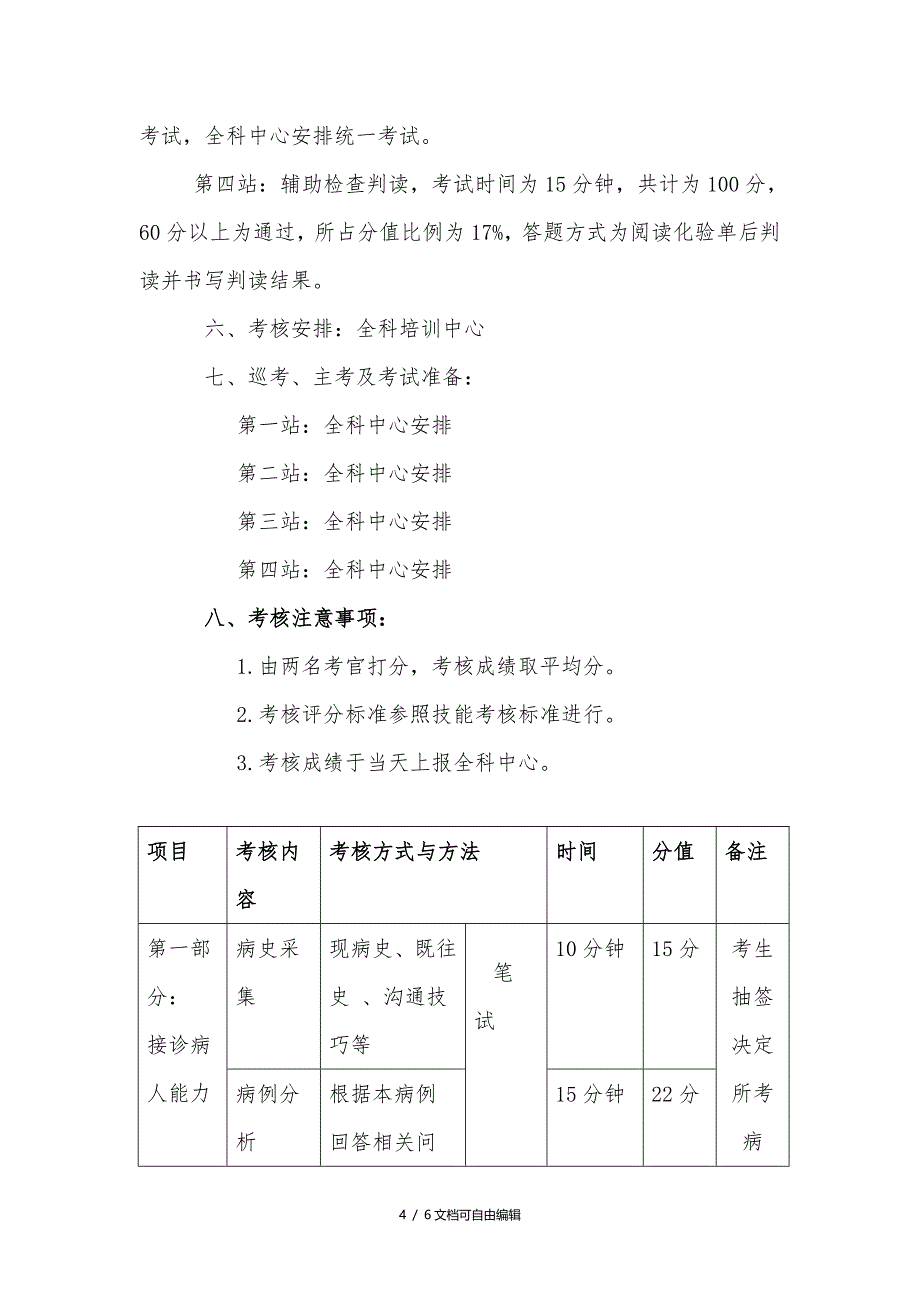 2018级全科助理培训临床技能考核方案_第4页