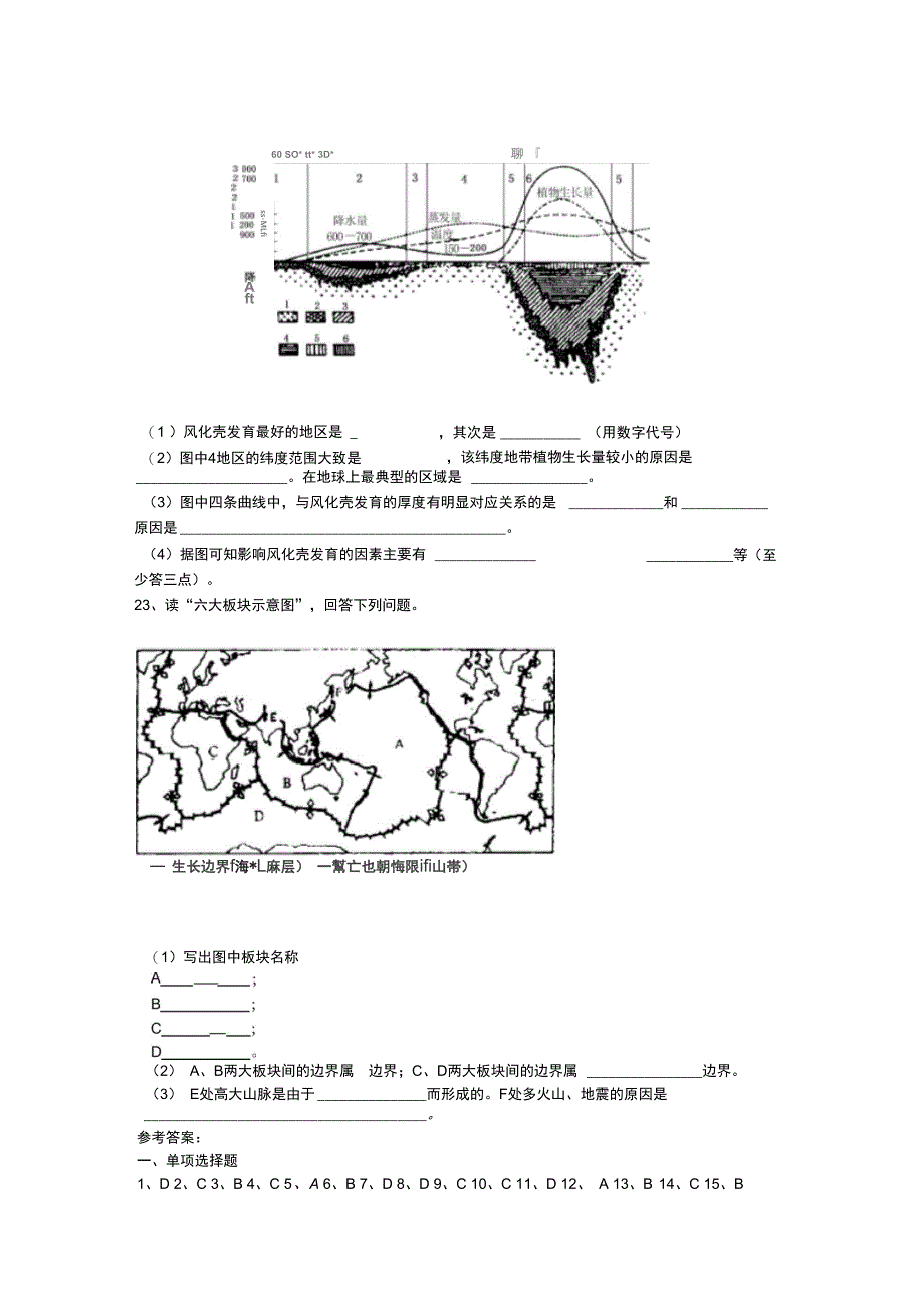 地理必修人教新课标4.1营造地表形态的力量课时训练汇总_第4页