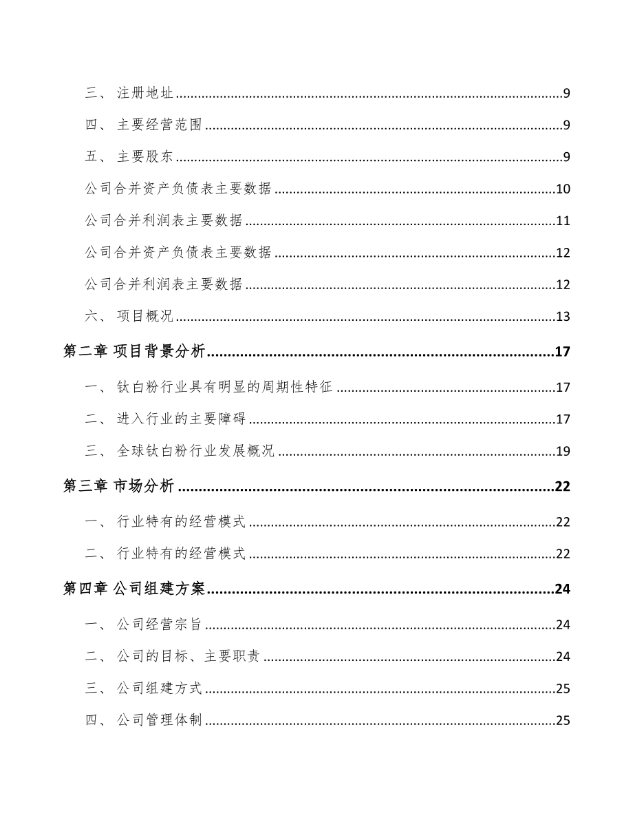 石家庄关于成立钛白粉公司可行性研究报告_第4页