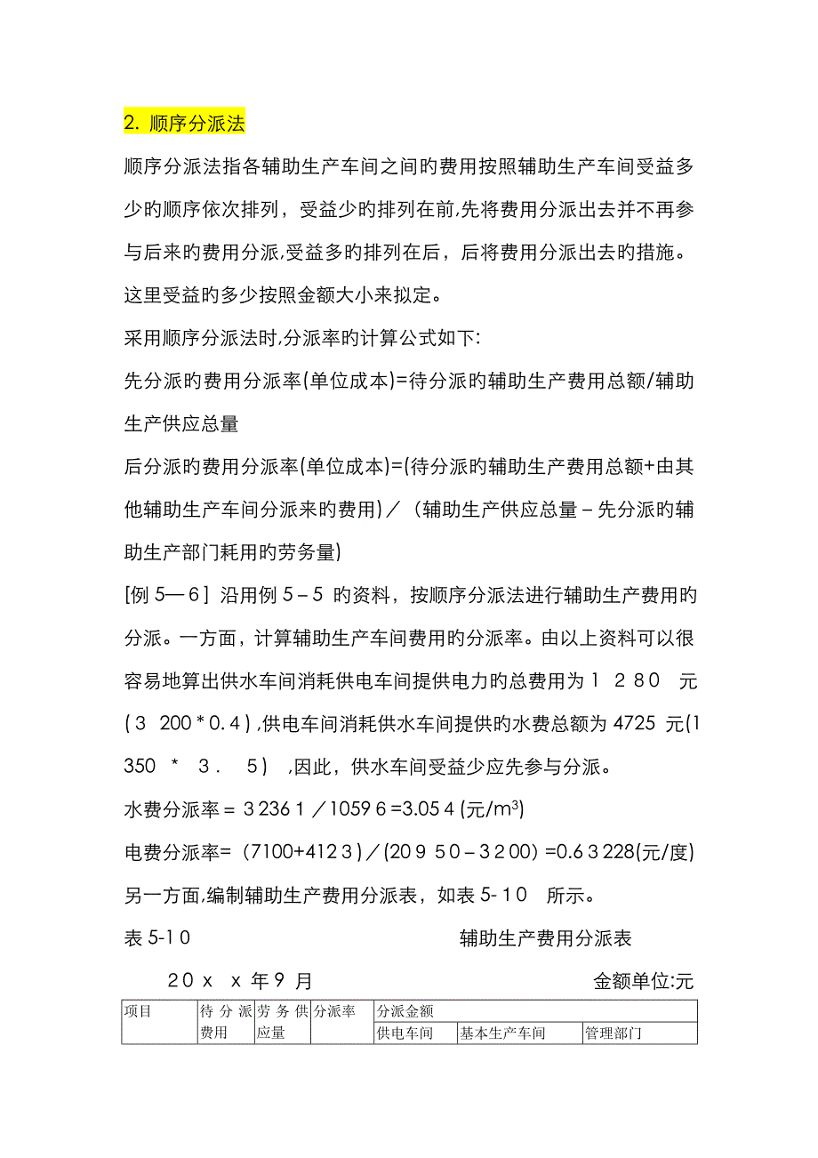 辅助生产费用的分配(5种分配方法 例题)_第3页