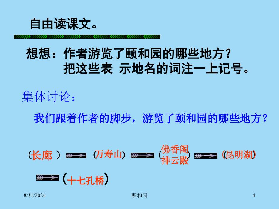 小学四年级上册语文第十八课颐和园PPT课件_第4页