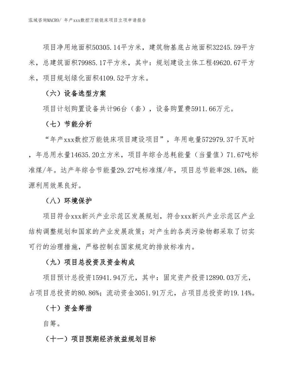 年产xxx数控万能铣床项目立项申请报告_第3页