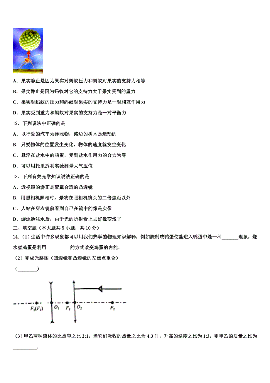 2023年四川省广元市旺苍县中考物理最后冲刺模拟试卷（含解析).doc_第4页