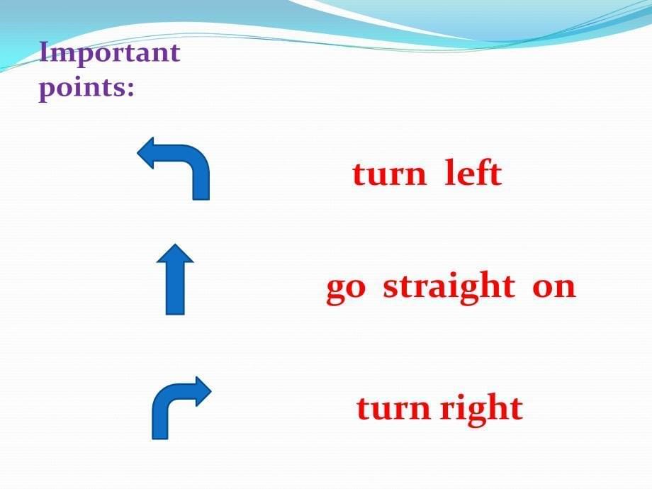 外研社小学英语(三年级起点)四年级上册Module2 Unit1 Go straight on课件_第5页