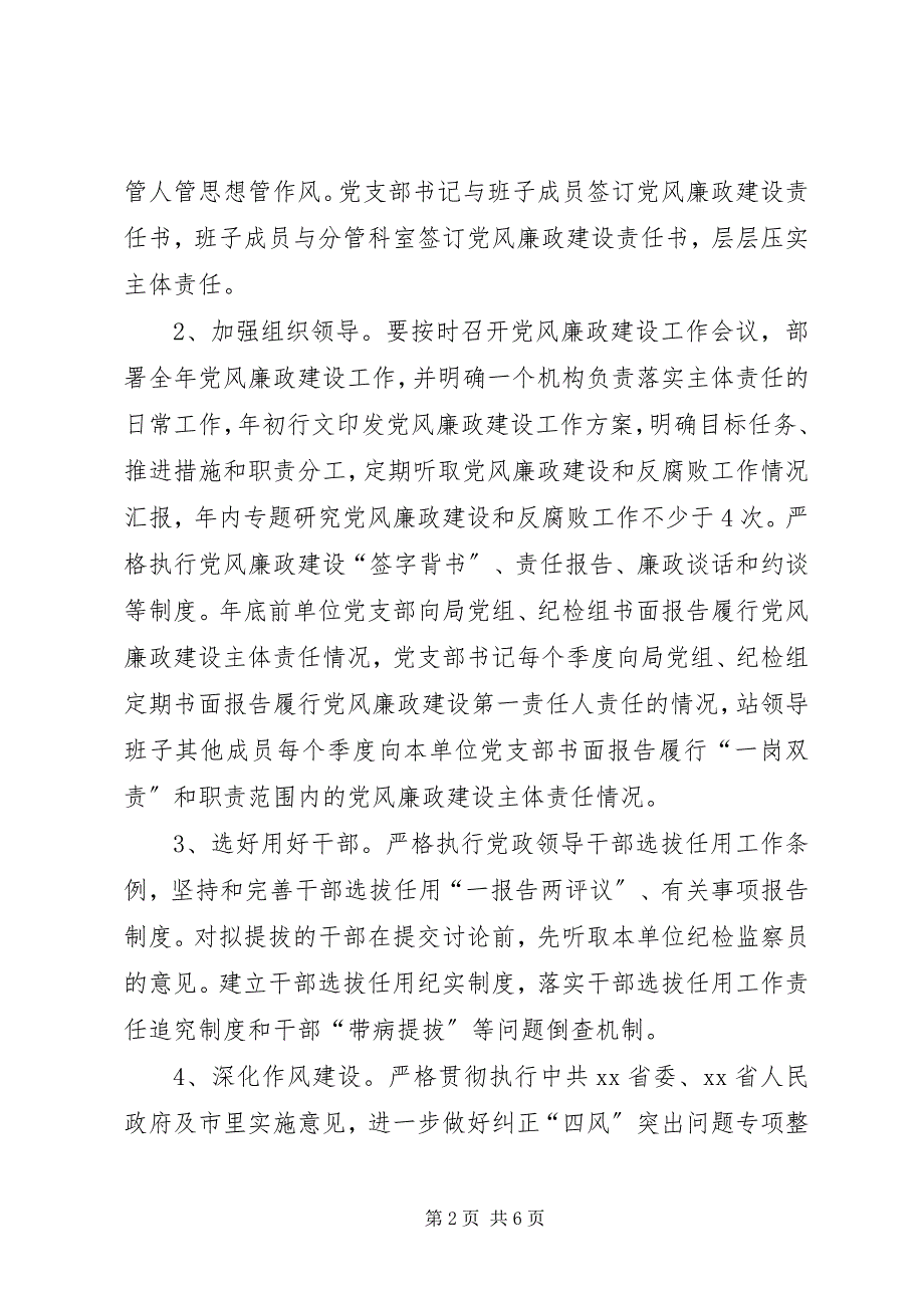 2023年市建设工程质量安全监督站党风廉政建设主体责任书.docx_第2页