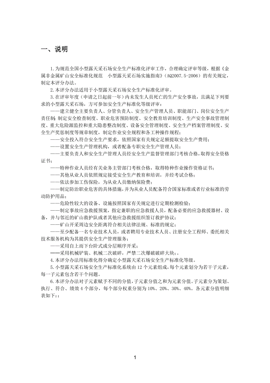 小型露天采石场安全生产标准化评分办法_第3页