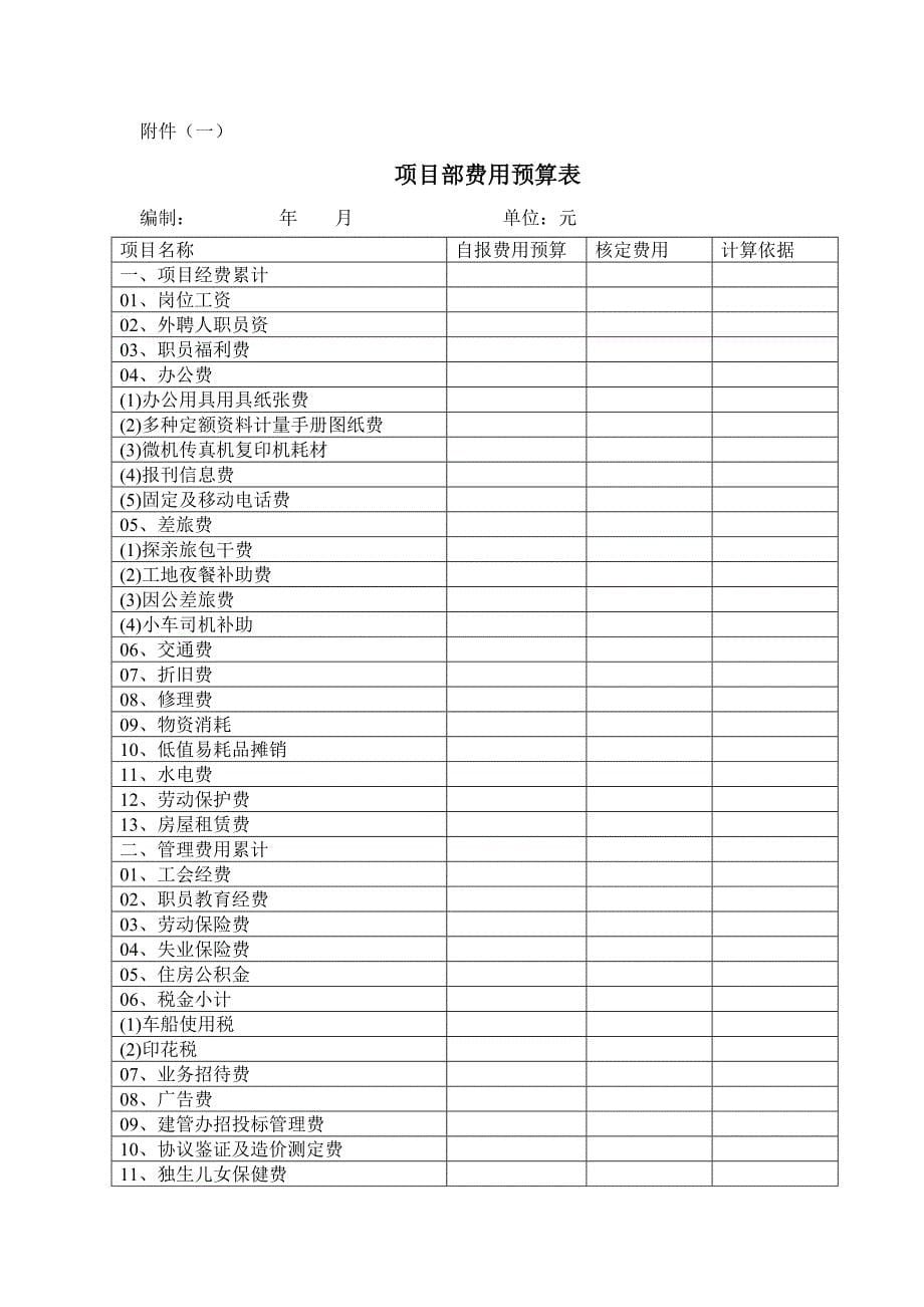 综合项目部费用详细预算管理新规制度.doc_第5页