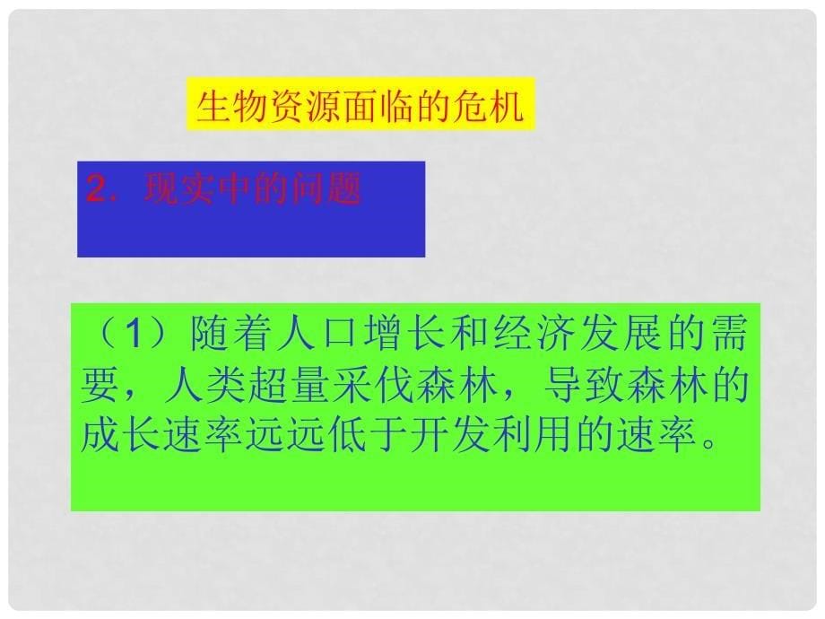 高中生物：4.3《关注生物资源的合理利用》课件新人教版选修2_第5页