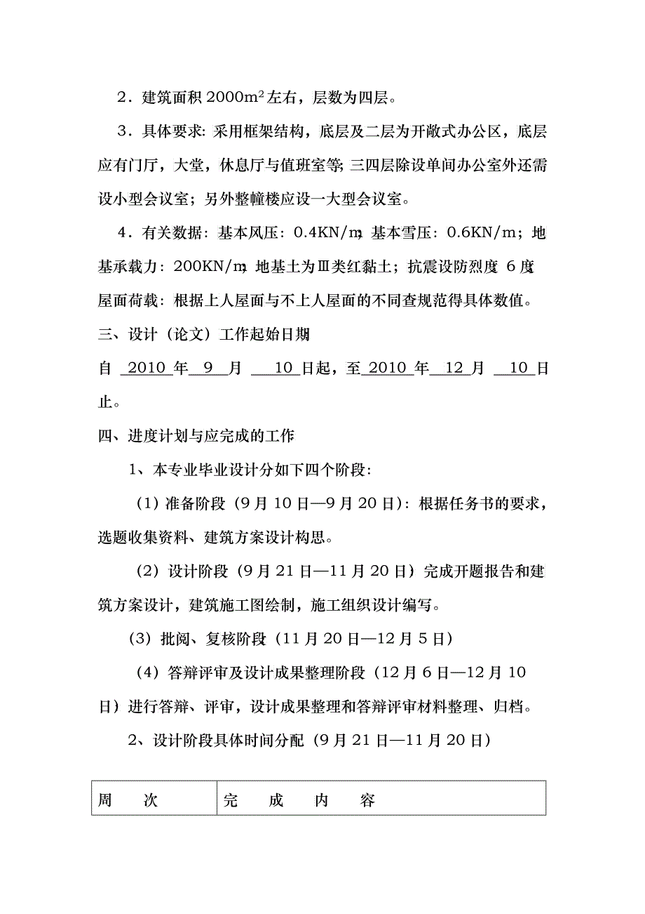 10届建筑专业毕业设计(论文)任务书_第3页