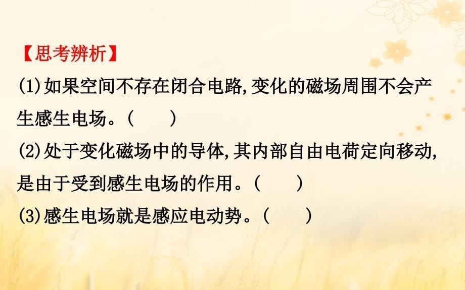 高中物理第四章电磁感应4.5电磁感应现象的两类情况课件新人教版选修32_第5页