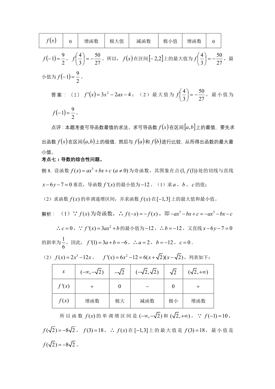 高中数学导数练习题2_第4页