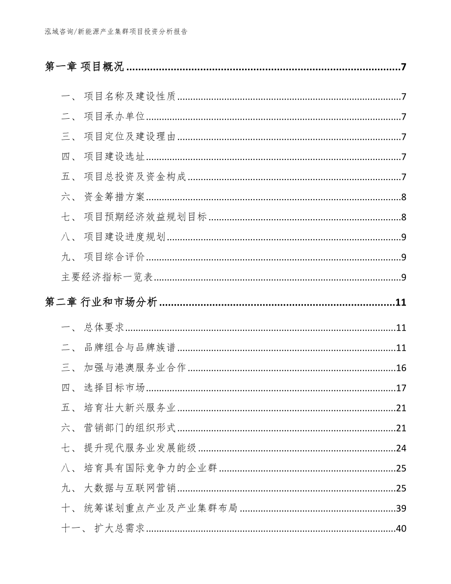 新能源产业集群项目投资分析报告【模板范本】_第3页