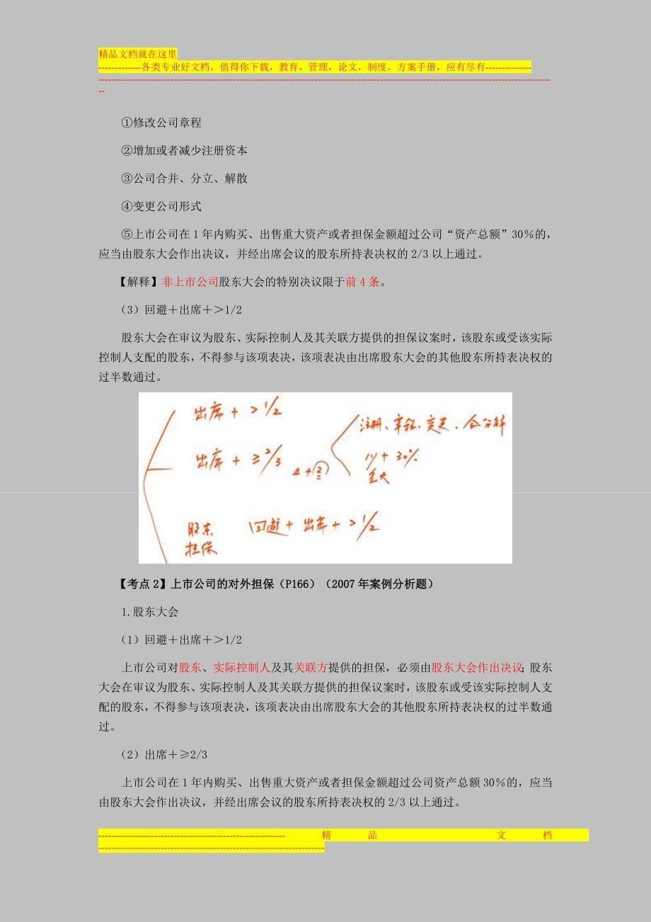 注会经济法科目考点解读第06章公司法律制度07_第5页