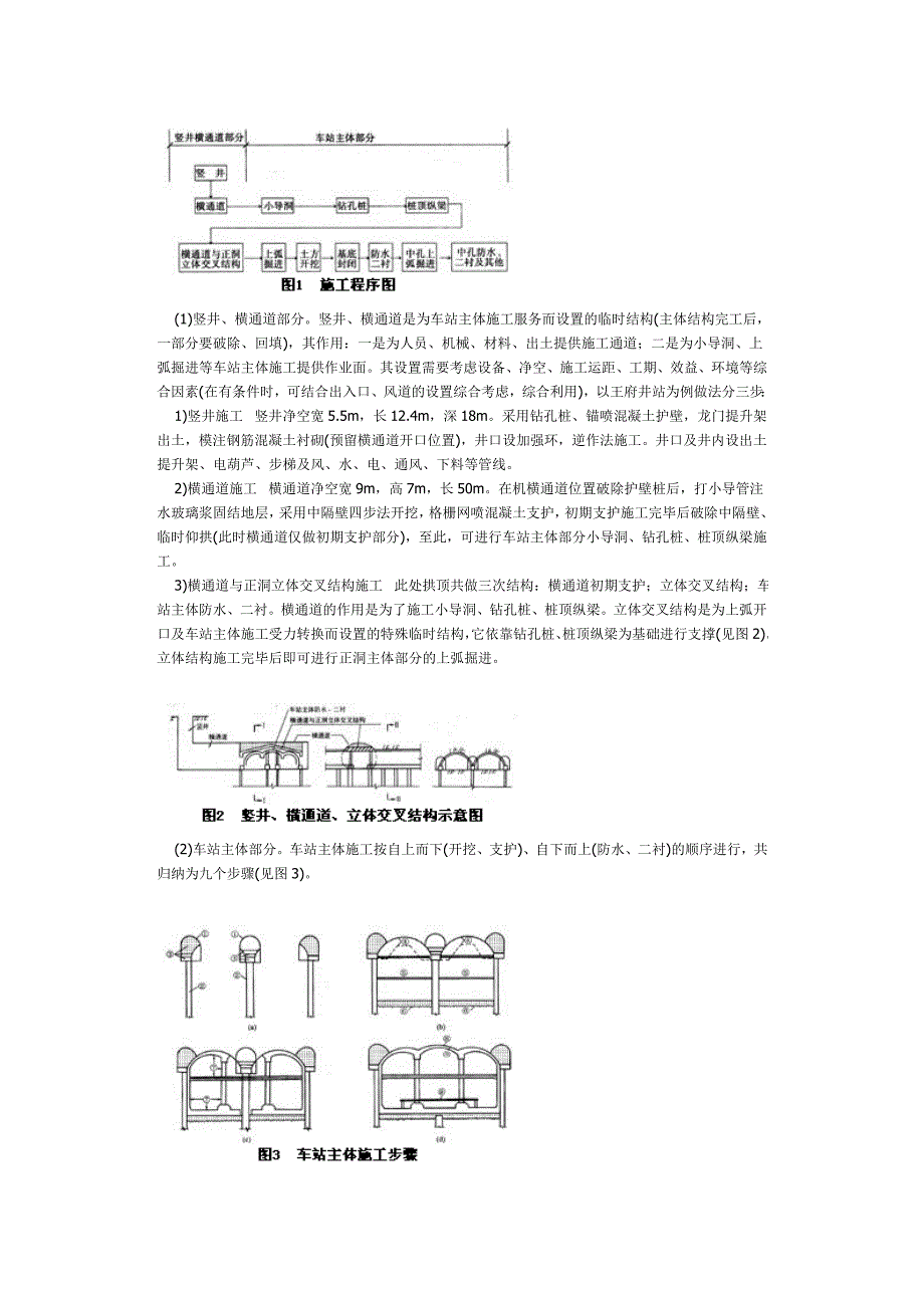 [应用]桩柱支承法修建浅埋暗挖大跨度地铁车站工法_第2页