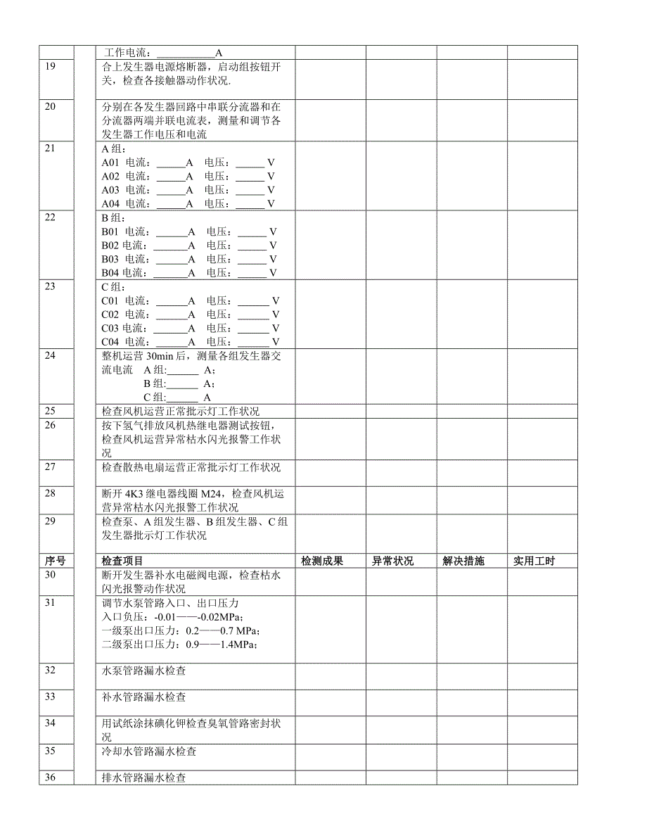 设备测试出厂检验记录表_第3页