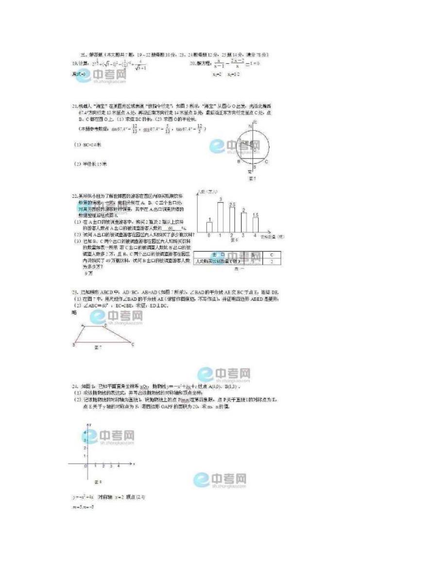 最新上海市中考数学试题及答案优秀名师资料_第2页