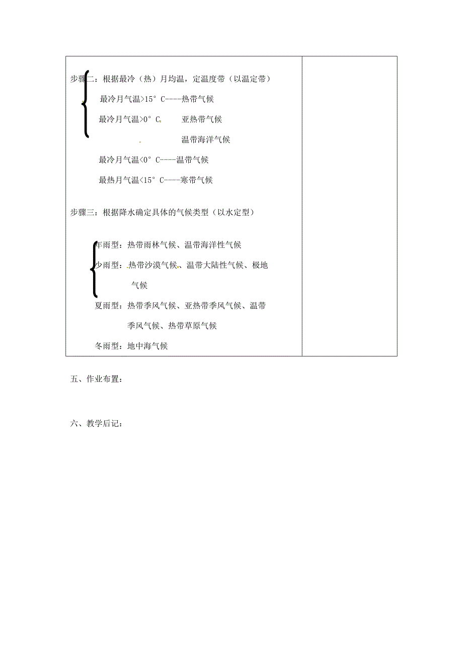 七年级地理上册4.4世界主要气候类型教案湘教版教案_第2页