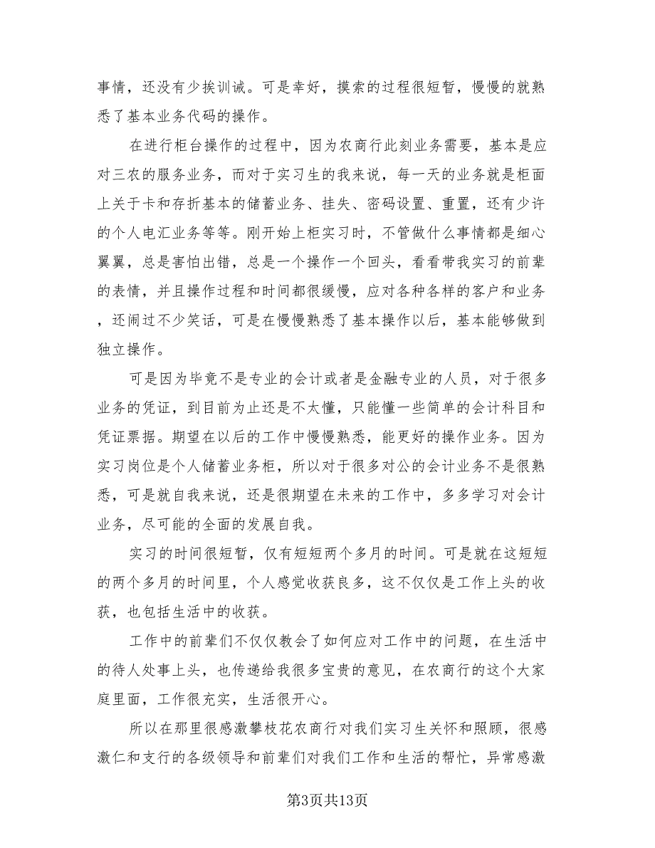 银行实习总结标准模板（4篇）.doc_第3页