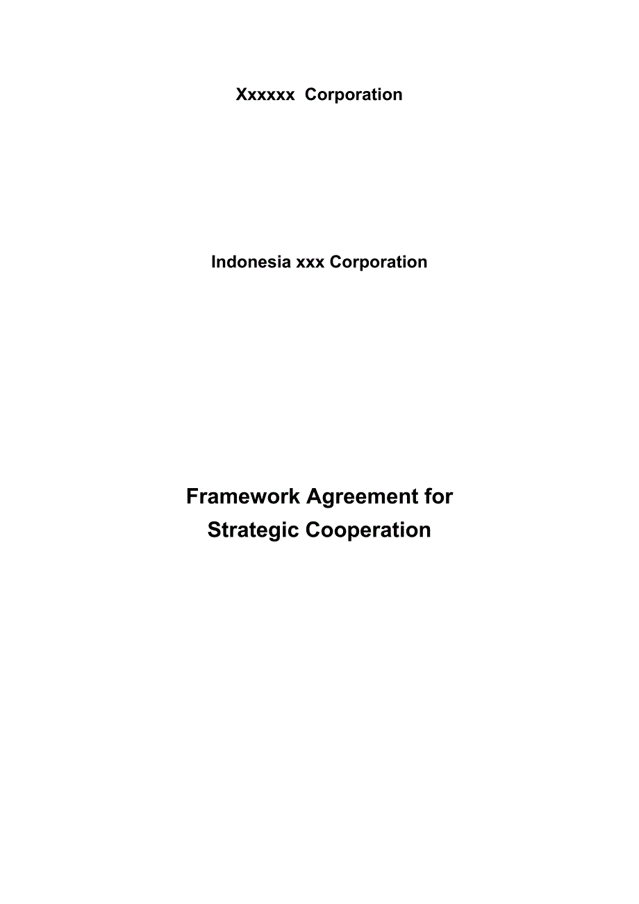 Framework-Agreement-for-strategic-cooperation战略合作框架协议.docx_第1页