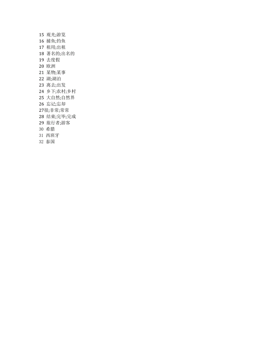 新目标八年级英语上册units1-3单词(汉译英).doc_第4页