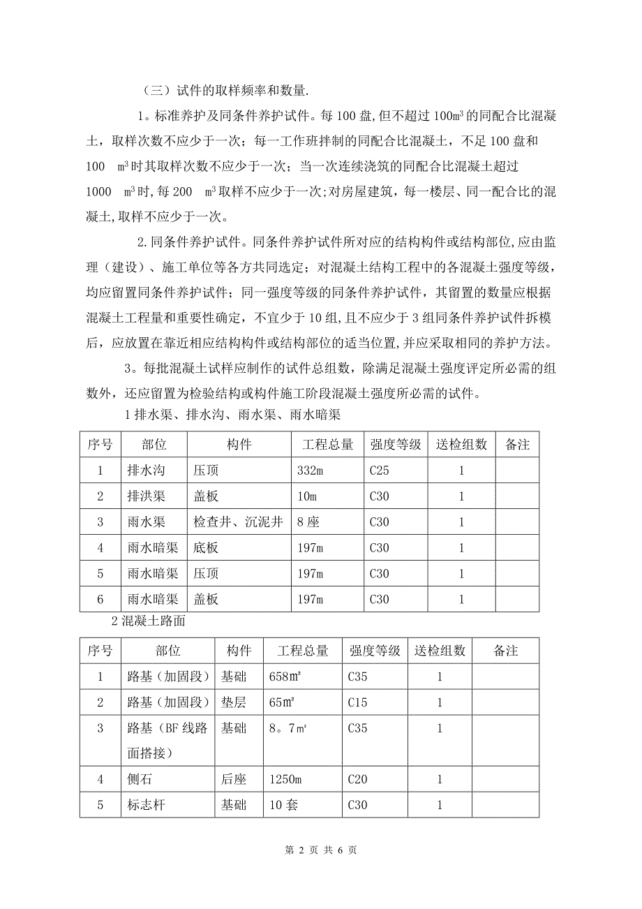 混凝土试件制作和养护方案_第4页