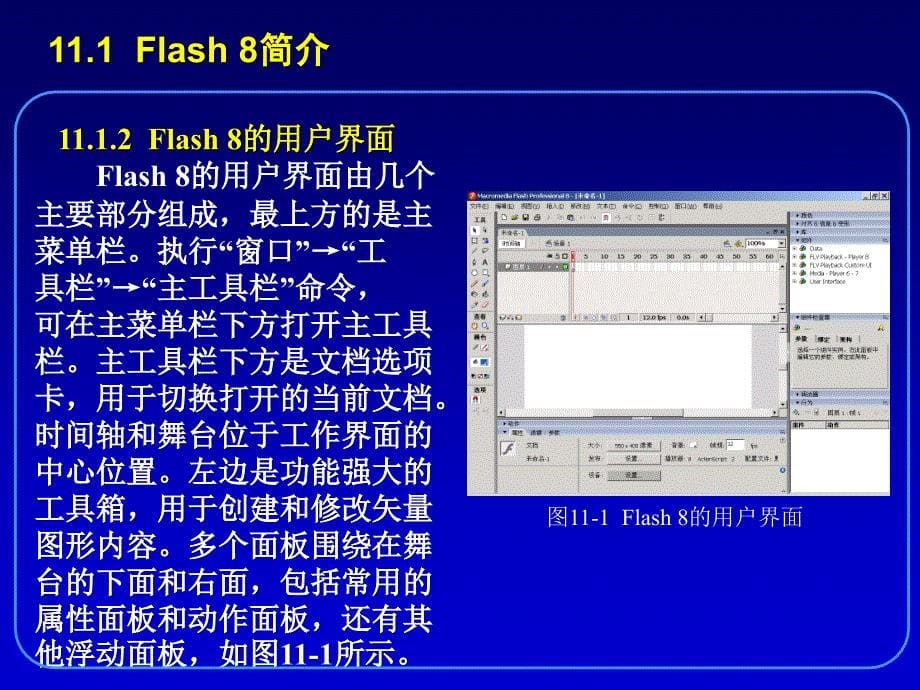 第11章网页动画制作工具Flash 8_第5页